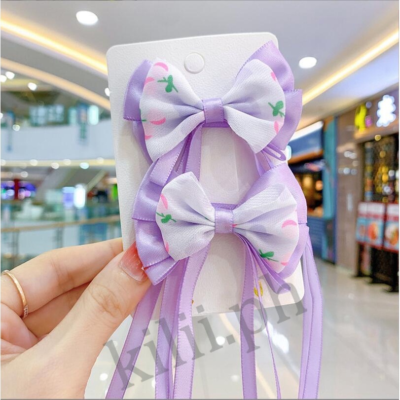 Kẹp Tóc Nơ Ruy Băng Dễ Thương Cho Bé Gái