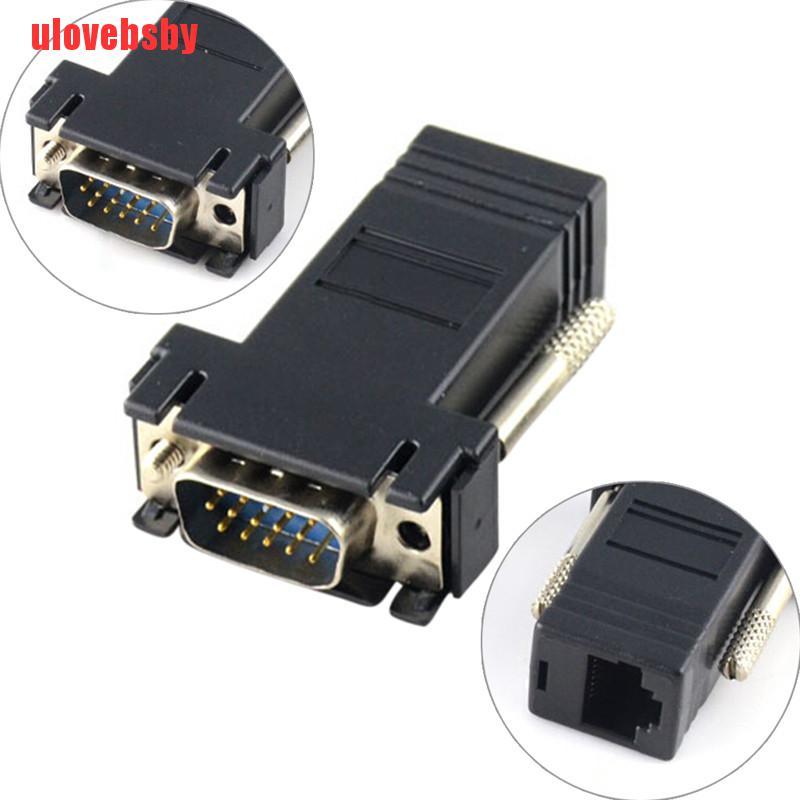 Đầu Chuyển Đổi Vga Rgb Hdbd Sang Lan Cat5 Cat6 Rj45