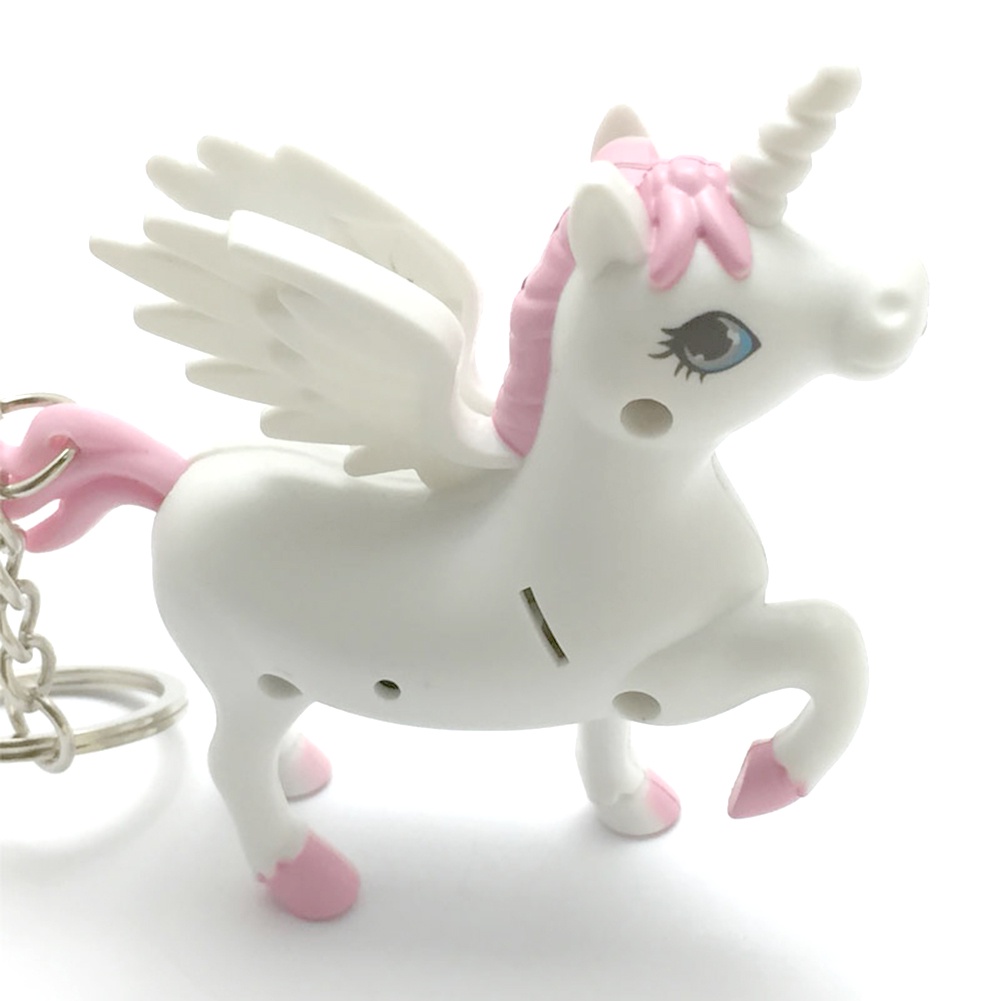 Móc khóa hình ngựa kì lân có đèn LED