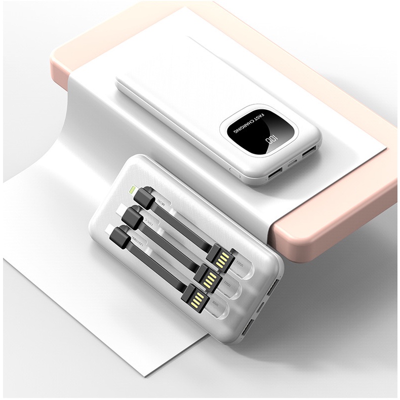 Sạc Dự Phòng Sạc Nhanh Dung Lượng 10000mah Nhỏ Gọn Sạc Nhanh Tiện Dụng Có Thể Tháo Rời