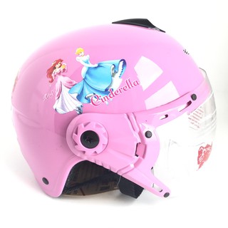 Mũ bảo hiểm trẻ em có kính dành cho bé gái từ 3 đến 6 tuổi - VS103KS - vòng đầu 50-52cm - Elsa - Among US - Cinderella .