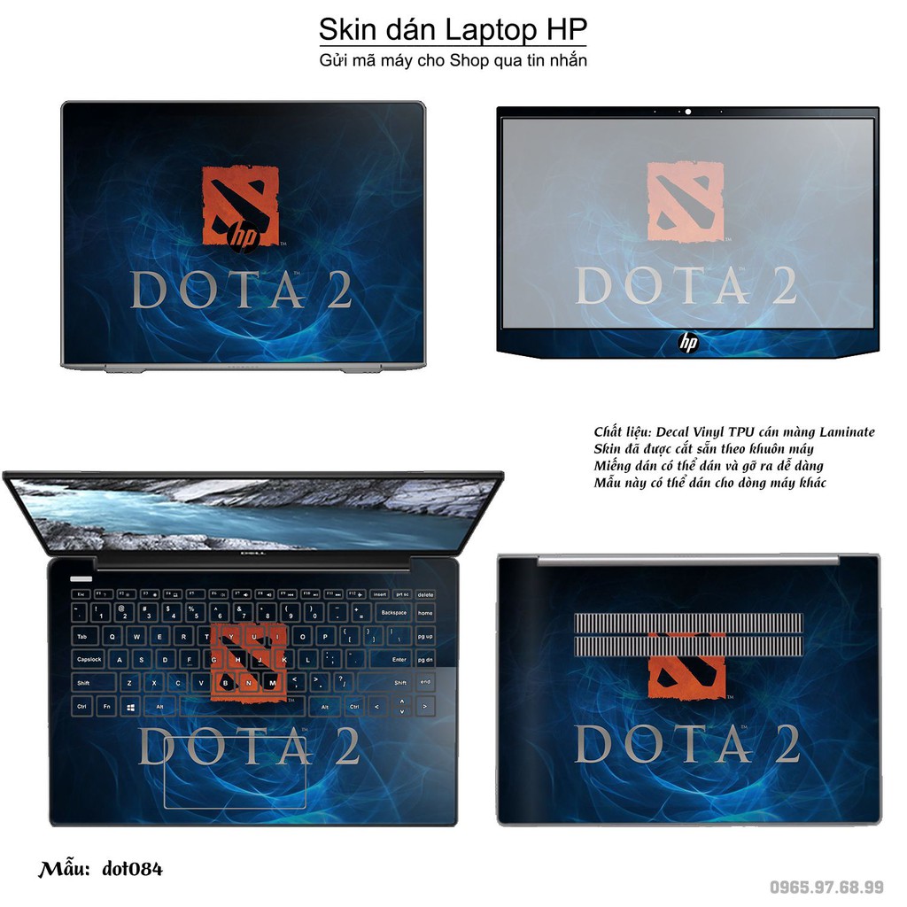 Skin dán Laptop HP in hình Dota 2 nhiều mẫu 14 (inbox mã máy cho Shop)