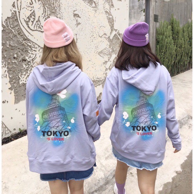 Áo khoác hoodie Chống Nắng dành cho Nam Nữ In Chư TOKYO, unisex form rộng có 3 màu ulzzang có dây kéo 123SHOP