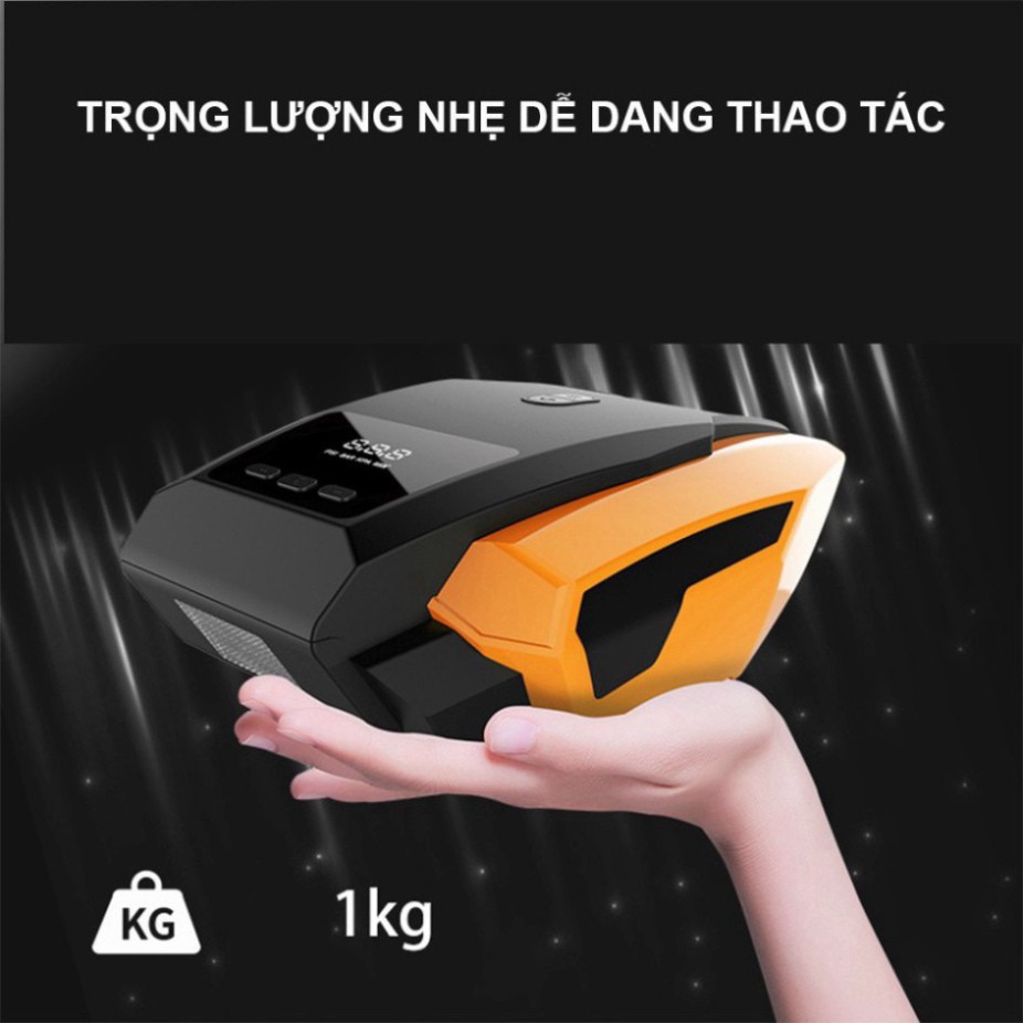 Bơm Xe Ô Tô - Bơm Lốp Ô Tô - Điện Tử 1 Xi Lanh Có Đèn