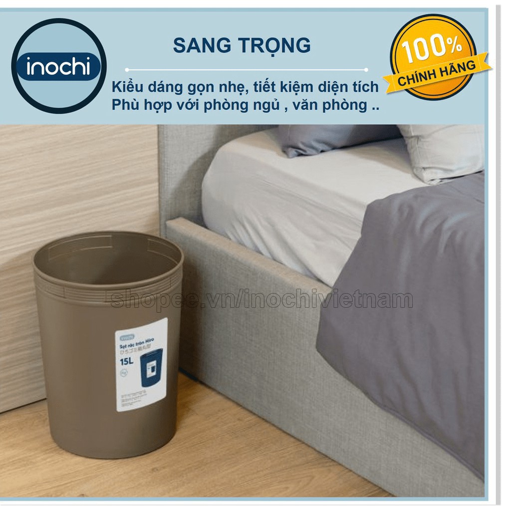 Thùng Rác Mini Nhựa Tròn Inochi 5/10/15 Lít Màu Rất Đẹp Làm Sọt Rác Văn Phòng, Khách Sạn SR05L