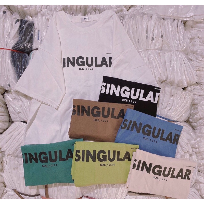 ÁO PHÔNG TAY LỠ SINGULAR CHẤT COTTON KHÔ 3158/ dài 71 rộng 55