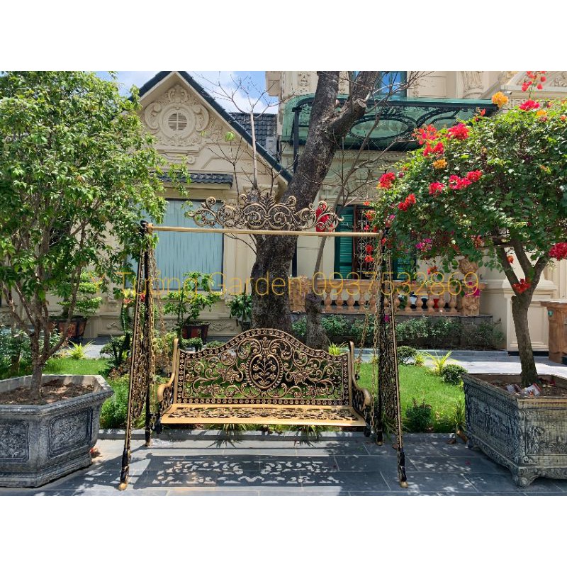 Xích đu sân vườn(nhôm đúc nghệ thuật cao cấp
