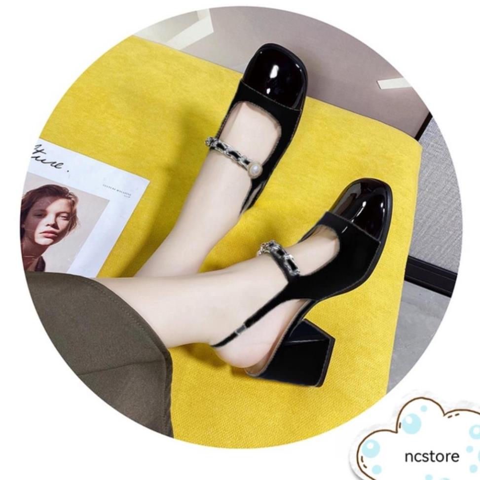 👠 GIÀY CAO GÓT NỮ BÍT MŨI QUAI NGỌC GÓT CAO 5P SANG CHẢNH FULLBOX MS 313 🍁