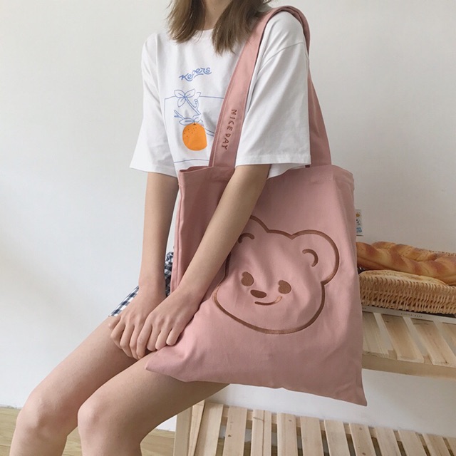 Túi tote dễ thương , xinh xắn mang đi học , đi chơi , dạo phố , du lịch