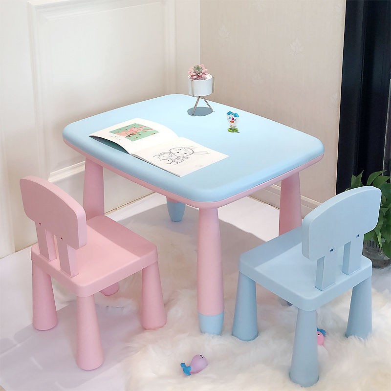 Đồ chơi giáo dục﹊Bàn ghế mẫu giáo phù hợp làm trẻ em gia đình Bộ đồ chơi bé tập vẽ, học viết bằng nhựa