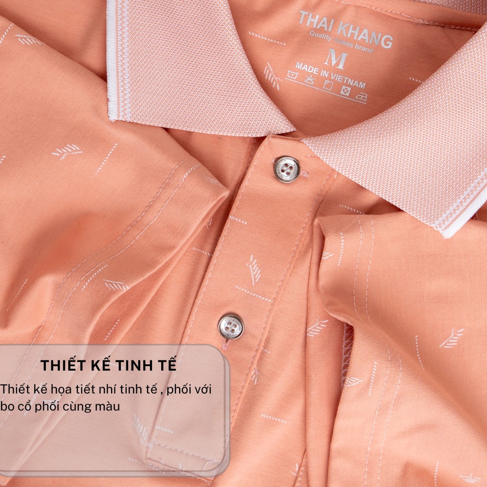 Áo thun nam trung niên họa tiết THÁI KHANG vải cotton TC 4 chiều vải mềm mặc thoải mái ATHUN33