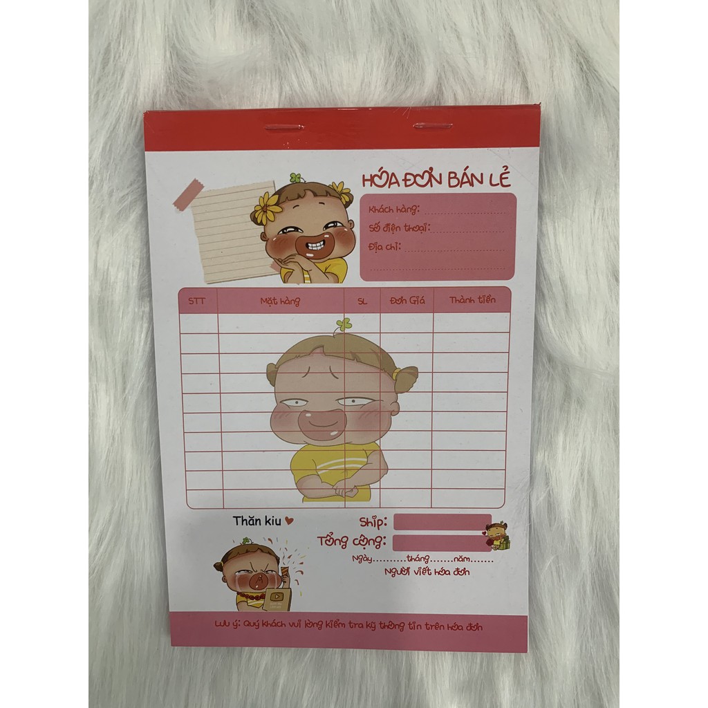 Phiếu Ship Hàng 2L Hoạt Hình Siêu Dễ Thương