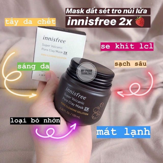 Mặt nạ đất sét Innisfree Super Volcanic Pore Clay Mask 2X 100ml