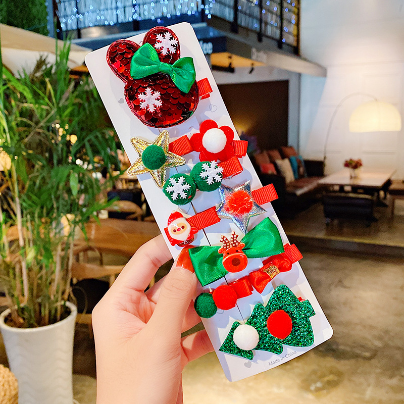 Kẹp Tóc Hoạt Hình Thiết Kế Giáng Sinh Đáng Yêu Thời Trang