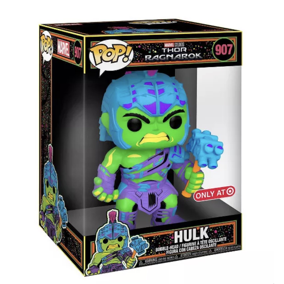 Đồ chơi mô hình funko pop 907 Hulk (Ragnarok) (Jumbo) (Blacklight) - Marvel
