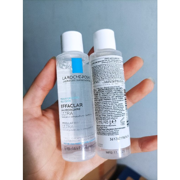 Nước Tẩy trang La Roche Posay giàu khoáng dành cho da dầu nhạy cảm Micellar Water Ultra 50ml