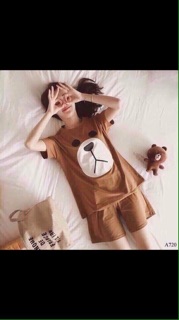 Bộ ngủ gấu Brown
