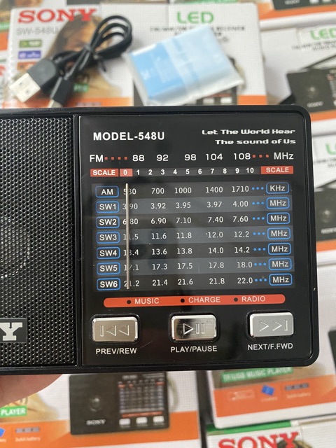 Đầi radio USB THẺ NHỚ SONY-548u