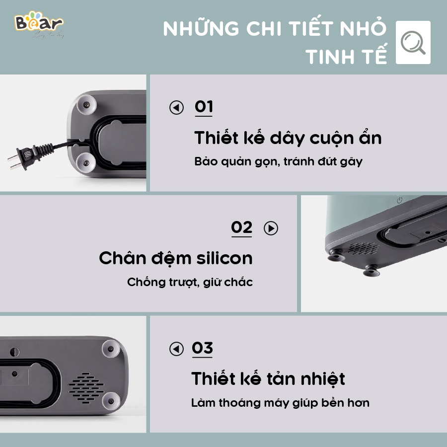 [Bear Chính Hãng]Máy sấy tiệt trùng dao thớt đũa Bear XDQ-B01Q1 xanh ngọc bích công suất 80W, khử khuẩn tia UV 99,99%.