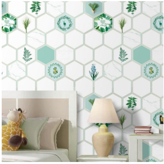 1 mét decal giấy dán bếp tráng nhôm ô bắc âu keo sẵn