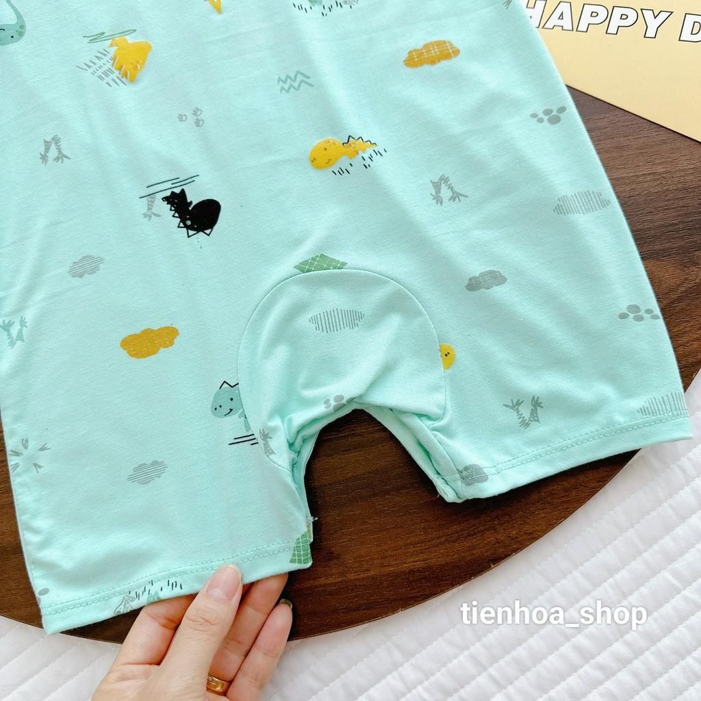 [Bé 7-15kg] Bodysuit, Body đùi cài giữa thun lạnh Minky Mom mềm mịn mát cho bé trai bé gái từ 7-15kg