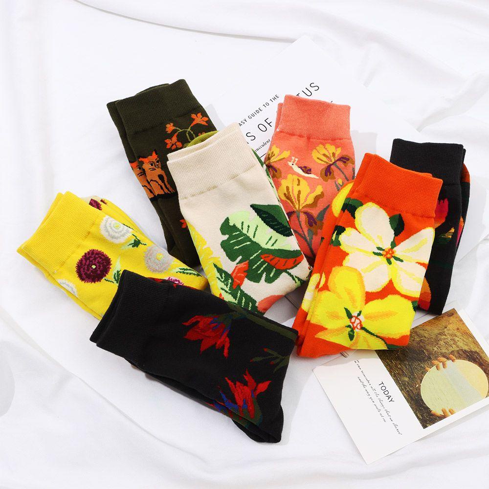 Vớ Cotton Họa Tiết Hình Học Hợp Thời Trang Cho Nữ