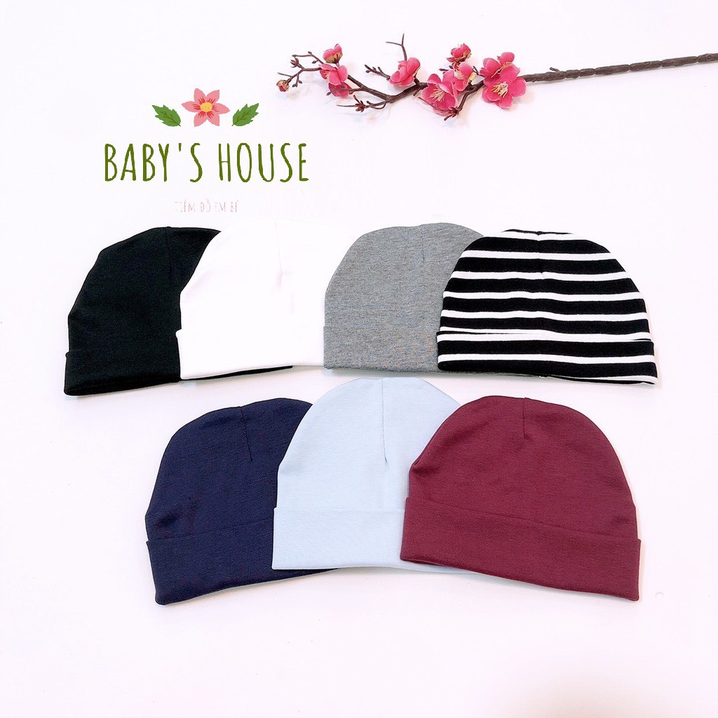 Mũ cotton dệt kim dáng trùm đầu cho bé trai/gái (3m-2y)