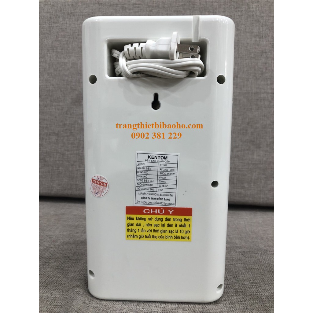 Đèn sạc khẩn cấp Kentom KT-301 - hình thật