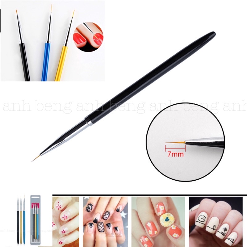 Cọ nét 3 cây , sét cọ nét vẽ móng nail ☄️FREESHIP☄️