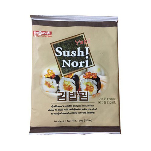 Rong Biển Cuộn Cơm/ Kim Bắp Yaki Sushi Nori Gói 20g