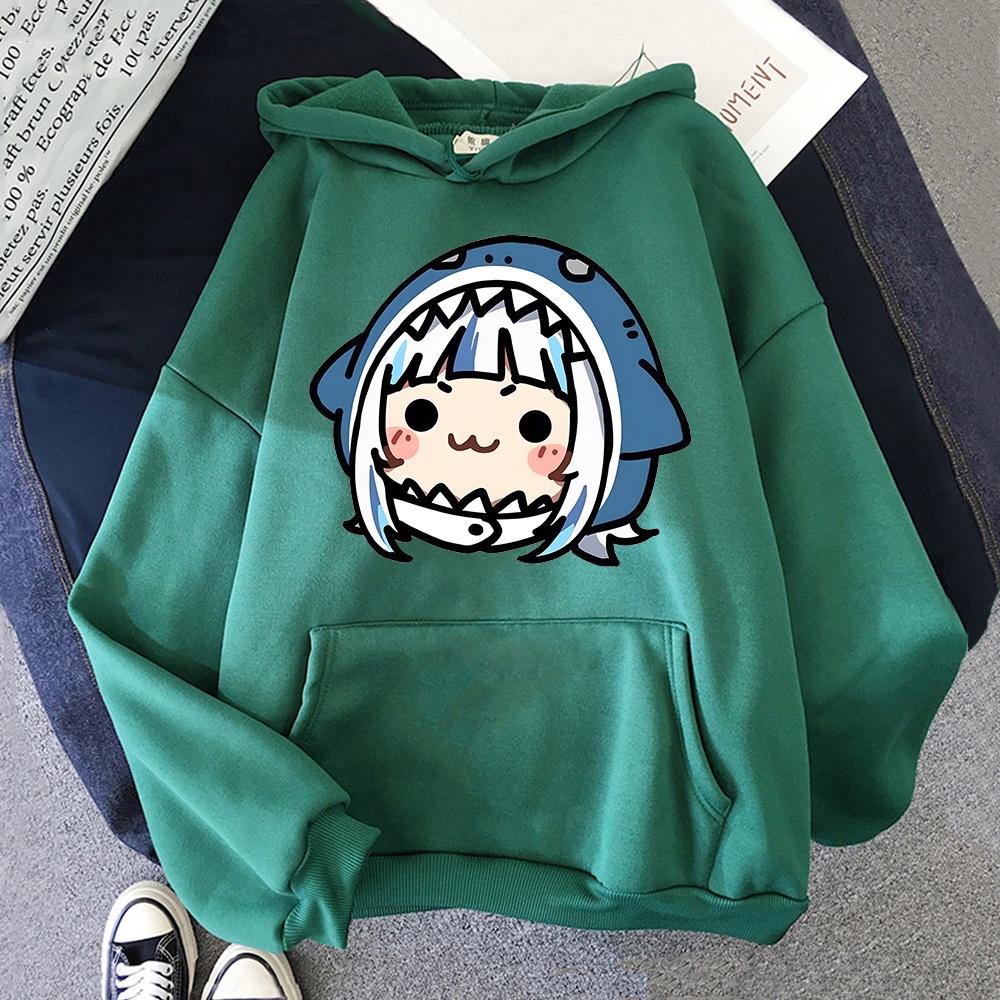 Áo Hoodie Tay Dài In Hình HOLOLIVE VTuber Gawr Gura Thời Trang Harajuku 2022 Cho Nam Và Nữ