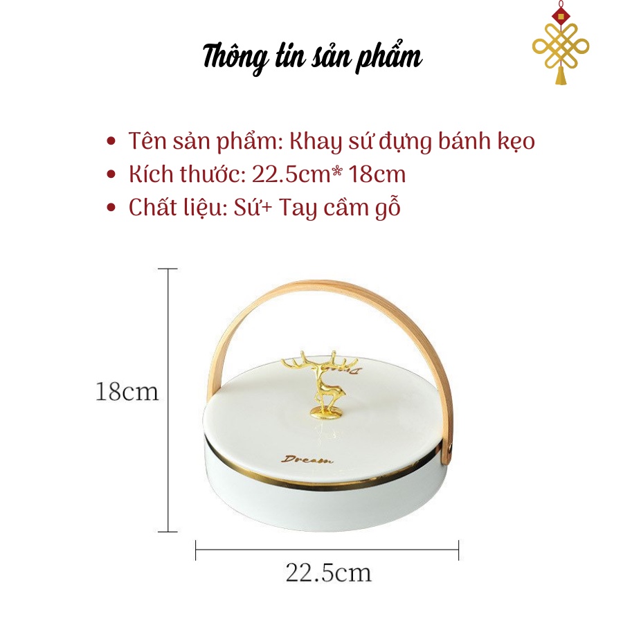 Khay Sứ Đựng Mứt Tết Khay Bánh Kẹo Hoa Quả Trang Trí Nhà Cửa Bé Bebeshop