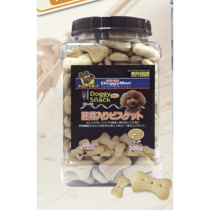 [HSD 06.2023] BÁNH QUY MẦM LÚA MÌ DOGGYMAN CHO CHÓ HŨ 500GR