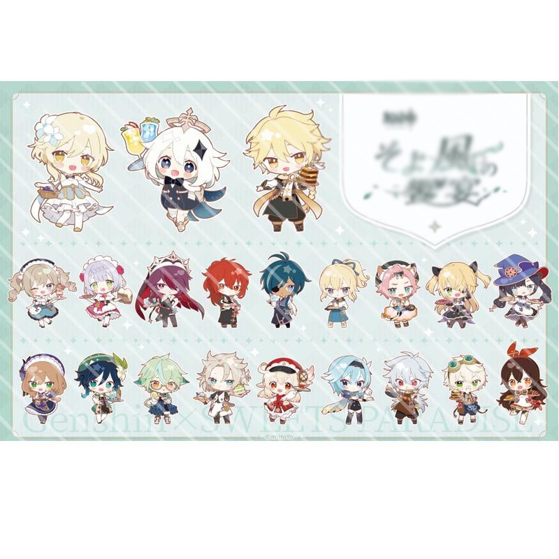 Móc khóa in hình GENSHIN IMPACT ver QUÁN ĂN M1 game anime chibi