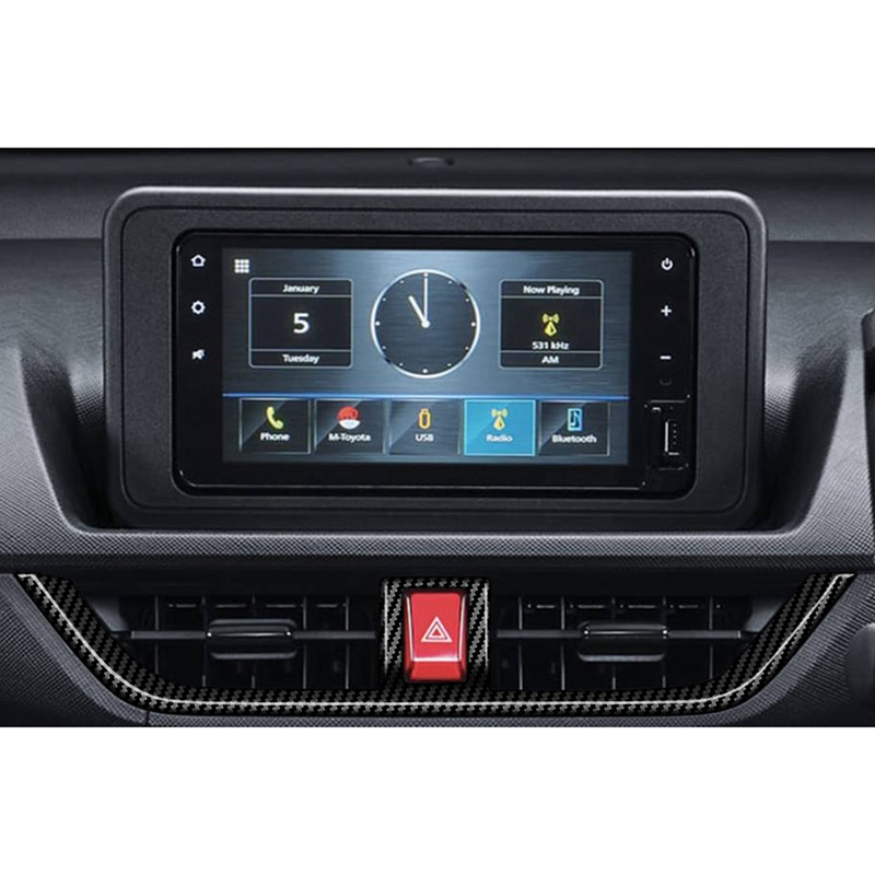 Khung Viền Máy Điều Hòa Xe Hơi Toyota Veloz Avanza 2022 + Bằng Sợi Carbon
