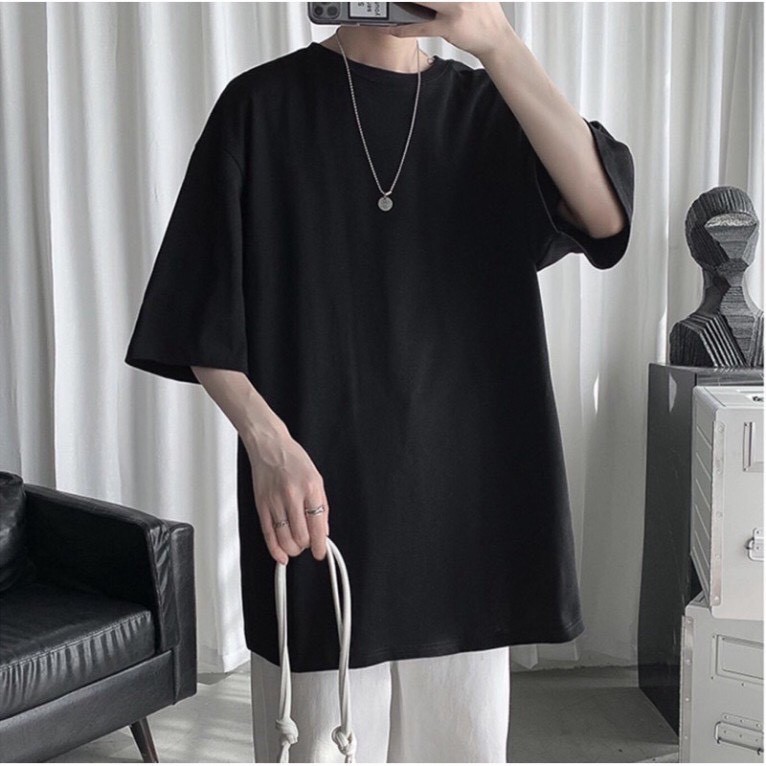 Áo thun trơn oversize Foxseventy, màu đen, trắng, chất thun cotton 100%, cam kết đổi trả