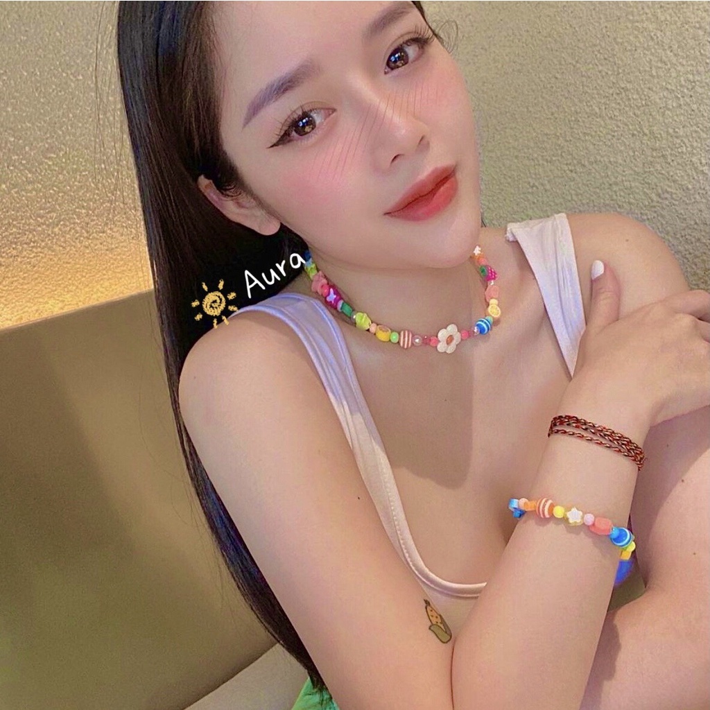 Vòng cổ Bloom Mix Color Handmade thiết kế bởi Aura