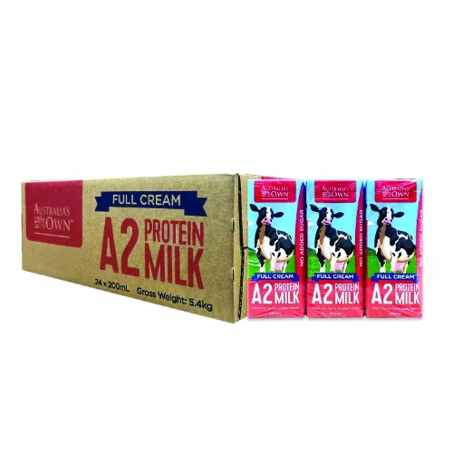 [Mã LT50 giảm 50k đơn 250k] Thùng 24 hộp sữa tươi tiệt trùng nguyên kem A2 Australia's OWN 200ml (Date tháng 11.2022)