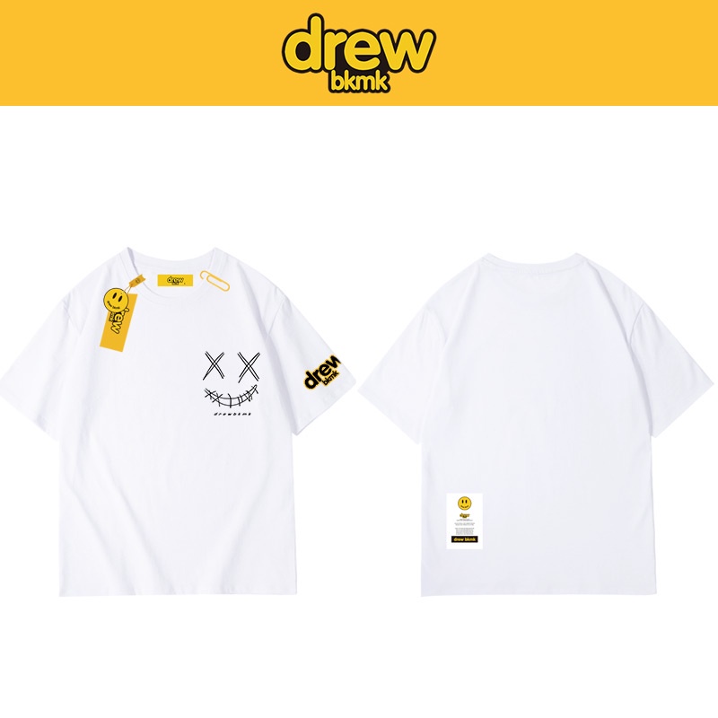 Áo Thun Tay Ngắn Dáng Rộng In Hình Mặt Cười Phong Cách Đường Phố Âu Mỹ Thời Trang Mùa Hè Cho Nam