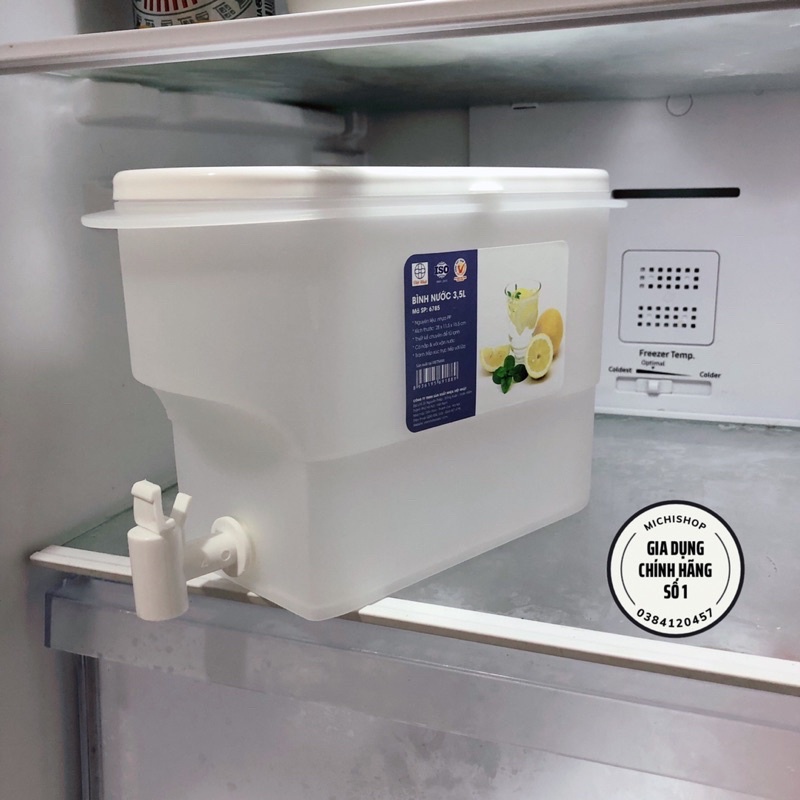 Bình đựng nước có vòi 3.5L việt nhật đa năng  để tủ lạnh