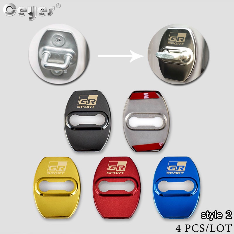Set 4 Ốp Khóa Cửa Xe Ô Tô Toyota GR Sport Vios Avanza Wish Corolla C-HR C HR Avanza Yaris Rush