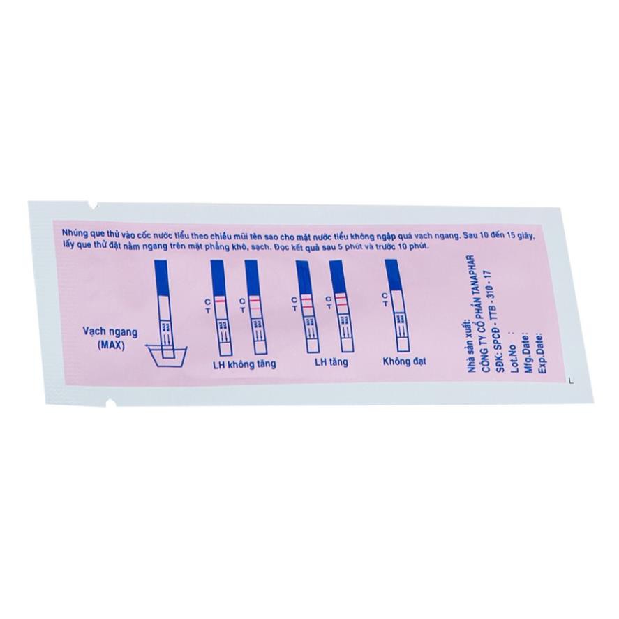 Que thử rụng trứng LH OvuTana độ chính xác cao, test nhanh tìm thời điểm trứng rụng - Hộp 1 Que