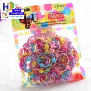 Túi 50 dây CỘT buộc tóc cho bé