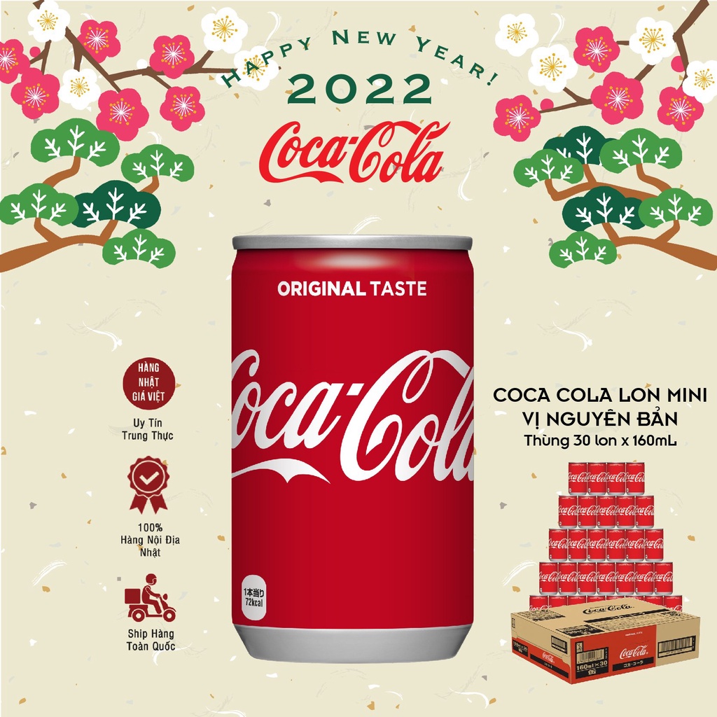 Thùng Coca Cola Lon Nhí Nội Địa Nhật (160ml x 30 lon)