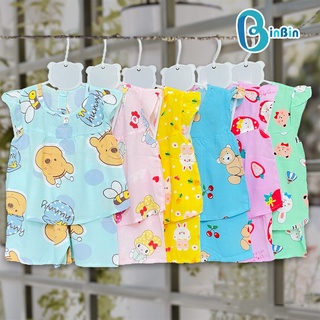 Đồ tole bé gái bộ lanh bé gái bộ mặc nhà quần đùi cánh tiên mặc mát