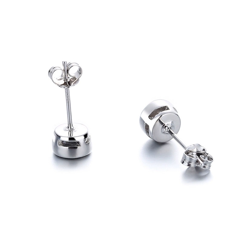 Bông Tai Mạ Bạc 925 Đính Đá Zircon Đơn Giản Cá Tính Hợp Thời Trang