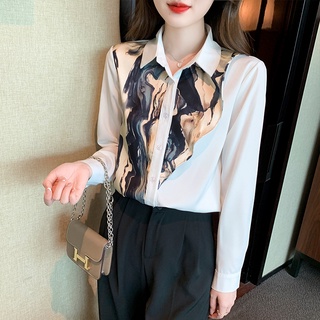 Áo Sơ Mi Nữ Dài Tay Cổ Bẻ Thời Trang Công Sở