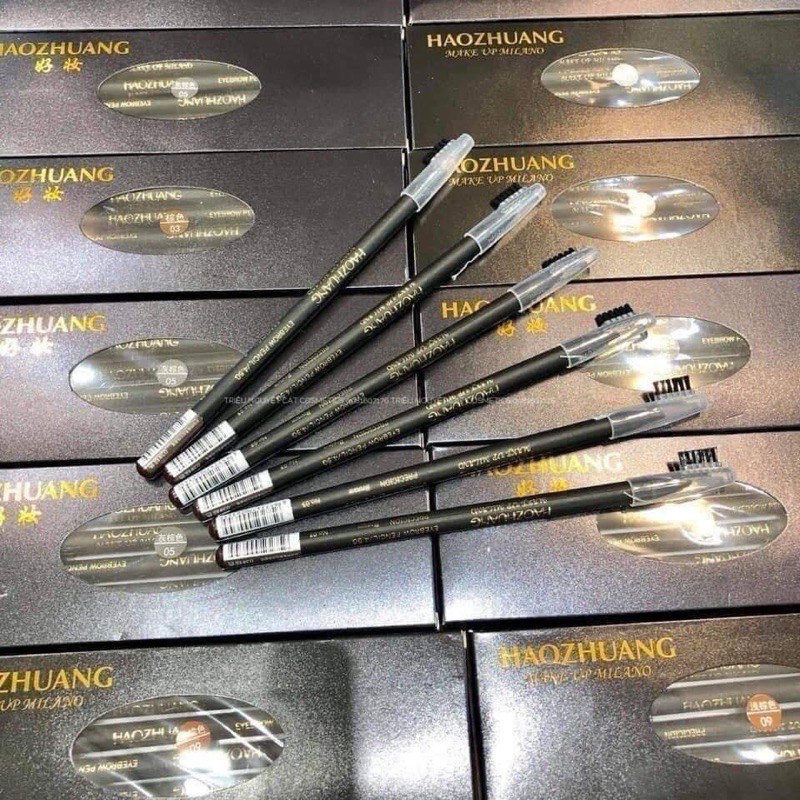 Chì xé kẻ mày cứng phẩy sợi Haozhuang Eyebrow Pencil sắc nét chuyên dùng cho Makeup trang điểm