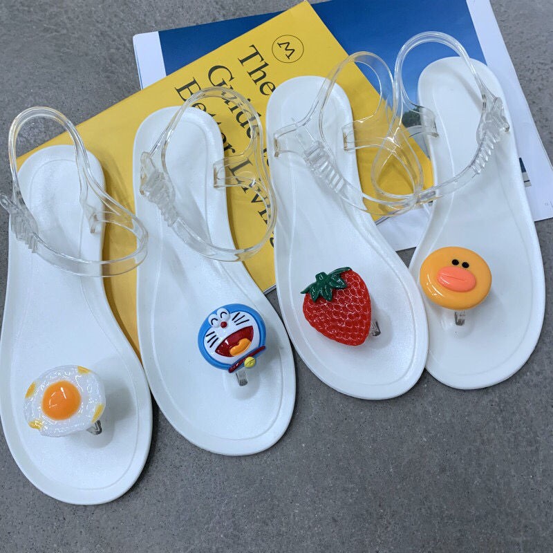 Cartoon sandals fashion sandals clip sandals girls shoes net red ins casual versatile sandals