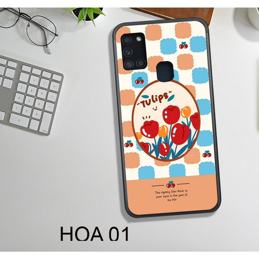 Ốp Lưng  Samsung A01 - A02 - A10 - M10 - A21S - M30S - M21 - M31 , In Hình HOA, Màu Sắc Bắt Mắt.